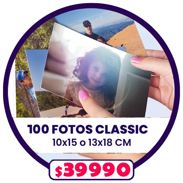 100 fotos de 10x15 o 13x18