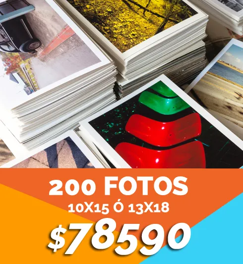 200 fotos 10x15 o 13x18